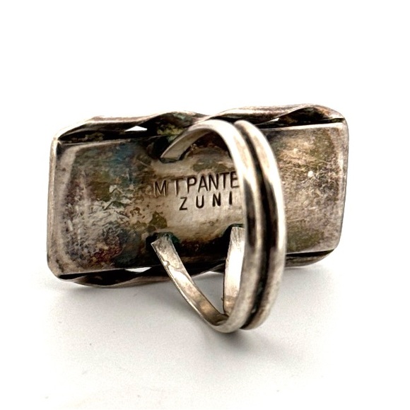 Vintage Zuni Multi Gemstone Inlay Ring - Picture 2 of 7